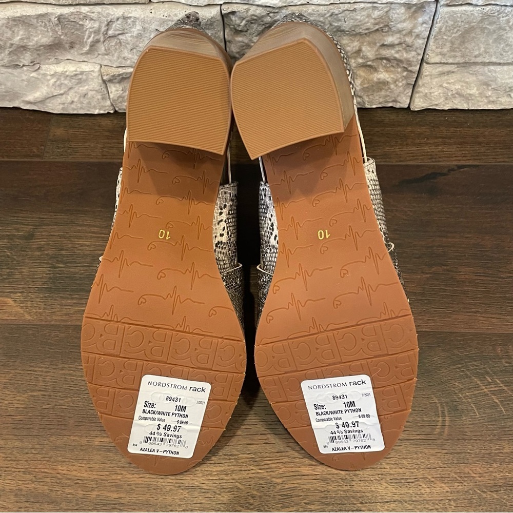 Bc Azalea Crisscross Ankle Booties Python Print S… - image 2